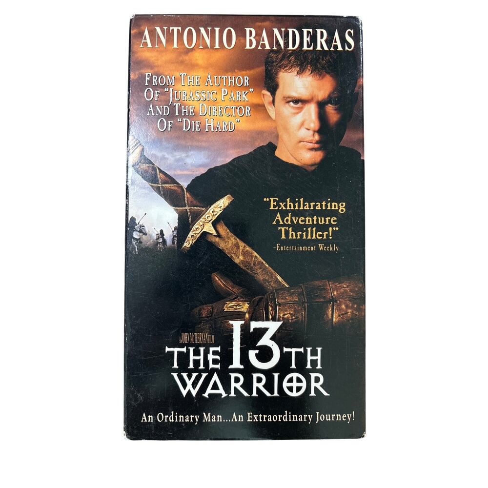 Vtg y2k THE 13TH WARRIOR VHS Antonio Banderas action movie film adventure 2000